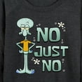 thumbnail image 3 of SpongeBob SquarePants - No Just No - Women's Lightweight French Terry Long Sleeve Shirt, 3 of 6
