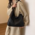 thumbnail image 4 of Bolso de hombro grande para mujer bolso con asa superior suave bolso de cuero para axila bolso de compras, 4 of 9