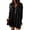 Black, variant on Women's Waffle Knit Button Front Dress with Ninety Five Percent Polyester and Five Percent Elastane for Comfortable Fit