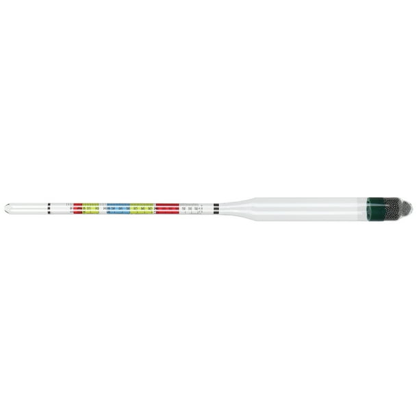 Hydromètre 3 échelles Vin Bière Brassage Hygromètre 3 En 1 Pour Vin Et Bière - Densimètre Verre 255mm - Mesure Alcool, Sucre Et Densité Hydromètre Vin