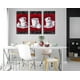 thumbnail image 2 of Set de 3 Cuadros Decorativos Ideas Creativas Cocina Comedor Tazas Roja Cuadro sublimado en tela, 2 of 2