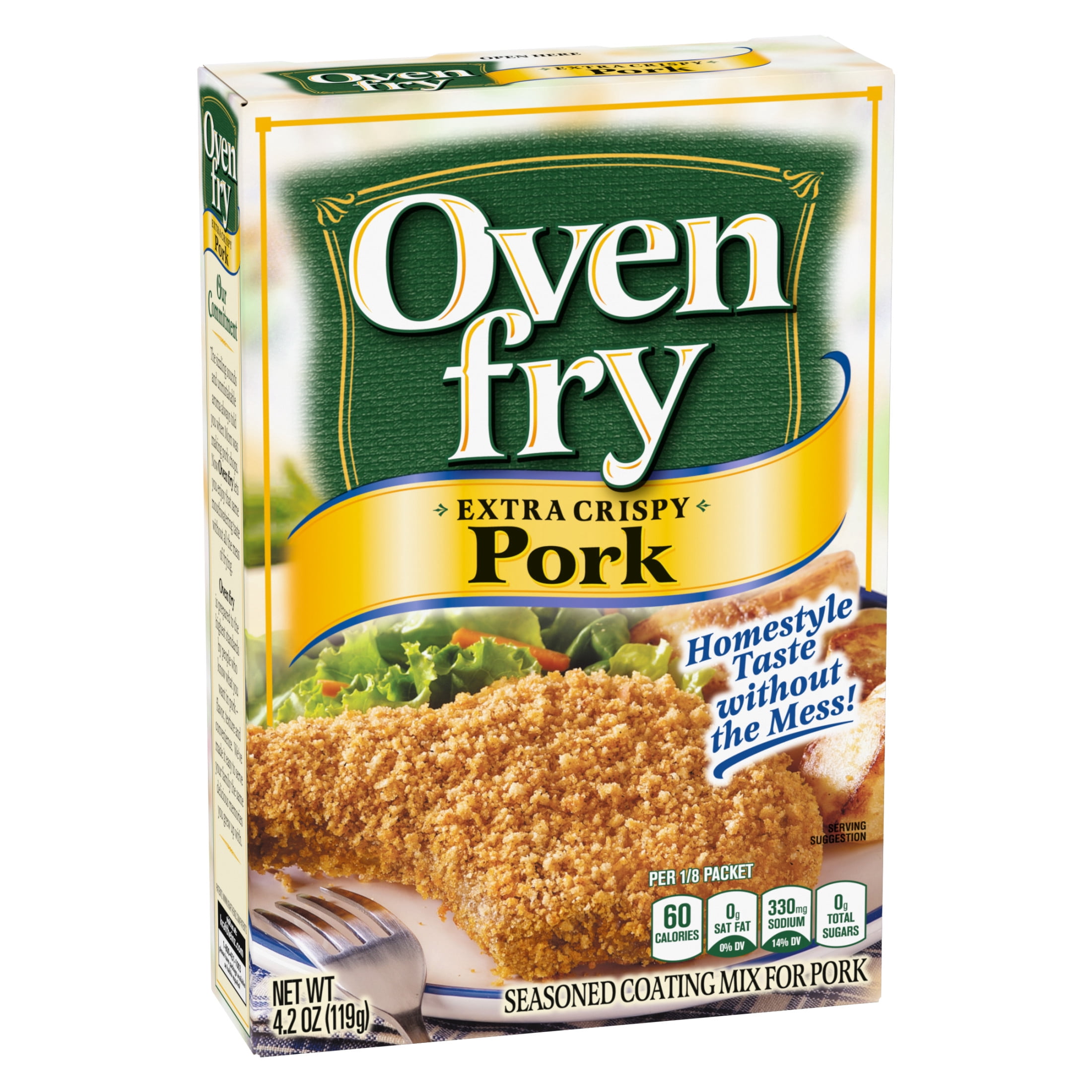 Oven Fry Extra Crispy Seasoned Coating Mix for Pork, 4.2 oz Box