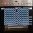 thumbnail image 2 of Navy Blue Morocco 1 Pack Kitchen Towel, Water Absorbent Dish Towel, Modern Abstract Classic Geometric Decorative Hand Towels - Quick Drying Cloth for Cooking Baking, 18x28 Inch, 2 of 8
