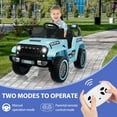 thumbnail image 2 of Lumiparty 12V Kids Ride On Truck Car, Battery Powered Electric Vehicles with Remote Control, Spring Suspensions, 3 Speeds, LED Lights, Music, MP3, Ride On Toy Car for Children Boys Girls, Blue, 2 of 6