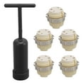 thumbnail image 3 of 5Pcs G9 Ceramic Lamp Holder Temperature Resistance Zinc Alloy Ring Light Bulb Base Socket with Socket Ring Removal Tool, 3 of 8