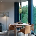 thumbnail image 3 of Boho Hanging Lamp Glass Dining Room Kitchen Island Glass Green Black Pendant Lights Ceiling Light Plug In, 3 of 4