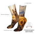 thumbnail image 4 of KLL Pastoral Sunflower Corgi Print Womens Crew Socks Athletic Middle Tube Long Socks Novelty Socks Gifts For Men, 4 of 7
