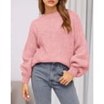 thumbnail image 3 of BTFBM Sweaters for Women Fall Crew Neck Lantern Long Sleeve Oversized Sweater Casual Knit Winter Pullover Tops, 3 of 10