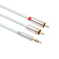 thumbnail image 2 of Audífonos Cable de audio Enchufe chapado en oro Estéreo de 3,5 mm a cable 2RCA para reproductor de MP3 de Tablet PC Universal  Accesorios Electrónicos, 2 of 6