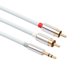 thumbnail image 1 of Cable de audio Enchufe chapado en oro Estéreo de 35 mm a cable 2RCA para reproductor de MP3 de Tablet PC, 1 of 6