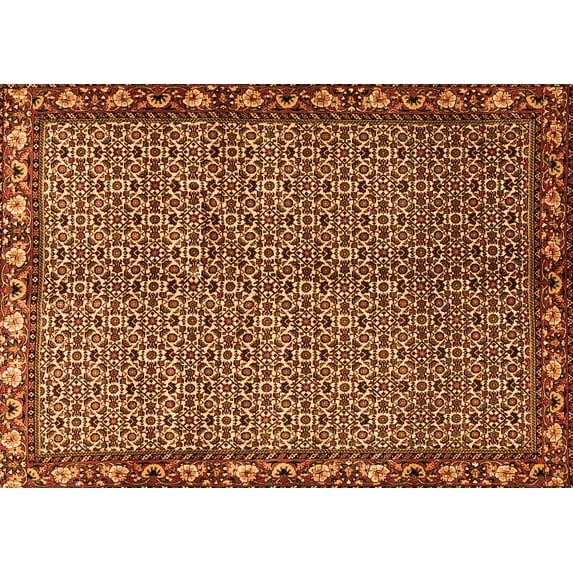 Ahgly Company Indoor Rectangle Persian Orange Traditional Area Rugs, 8' x 12'
