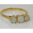 thumbnail image 5 of LBG British Made 10k Yellow Gold Natural Opal Womens Anniversary Ring - 33 size options - Size 6.5, 5 of 6