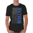 thumbnail image 1 of Awkward Styles Men's Autism Awareness American Flag Graphic T-shirt Tops, 1 of 4