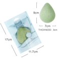 thumbnail image 5 of Herramienta de cuidado de limpieza facial Konjac Flutter Dry Wet Types en forma de gota de agua (verde seco), 5 of 5