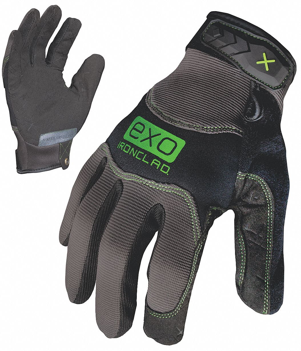 Ironclad Ironclad Water Resistant, Mechanics Gloves, XL, Black/Grey