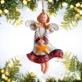 thumbnail image 2 of HCTSHG Resin Angel Christmas Ornament, Personalized Hanging Pendant for Xmas Tree, Home Party Childrens Decor and Holiday Decoration, 2 of 5