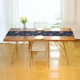 thumbnail image 3 of Yayeee Table Runner 90 inches Long for Home Kitchen Rectangle Dining Table Holiday Party Decoration, Red and Blue Fireworks Pattern, 3 of 7
