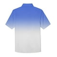 thumbnail image 4 of Boys Dress Shirts Blue Last Day Of School Shirt Short Sleeve Top Gradient Shirt Cute Graduation Gifts for Him Cute Baby Boy Clothes 11-12 Years, 4 of 5