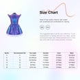 thumbnail image 6 of iiniim Girls Metallic Alien Mock Neck Flying Sleeve Ruffled Tutu Dress for Space Theme Party Cosplay Colorful 6, 6 of 7