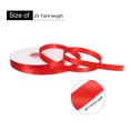 thumbnail image 2 of Uxcell Satin Ribbon Grosgrain Solid Silk Wedding Bouquet Ribbon for Valentine's Day Gift Wrapping Cake Box Bows Red-3/8" x 25 Yard, 2 of 7