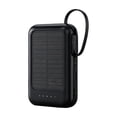 thumbnail image 2 of UNLLLL Solar Charging Power Bank with Built in Cable, Large Capacity Portable Mobile Charger, 3C Certified Backup Battery, for Travel Camping Outdoor Use (B), 2 of 6