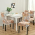 thumbnail image 2 of Floral Print Dining Chair Covers Set of 4 Lovely Garden and Wildflower Pattern Washable Polyester Stretch Slipcovers Removable Seat Protector for Farmhouse Style, 2 of 7