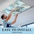 thumbnail image 5 of 1 Pack Retro Sea Turtles Fluorescent Light Covers for Ceiling Lights Oceans Sea Stars Corals Animals Magnetic Ceiling Light Covers Overhead Light Filters for Office Classroom Home, 5 of 9