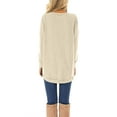 thumbnail image 6 of HOWCOME Fall Long Sleeve Side Split Casual Loose Tunic Womens Blouses, 6 of 6