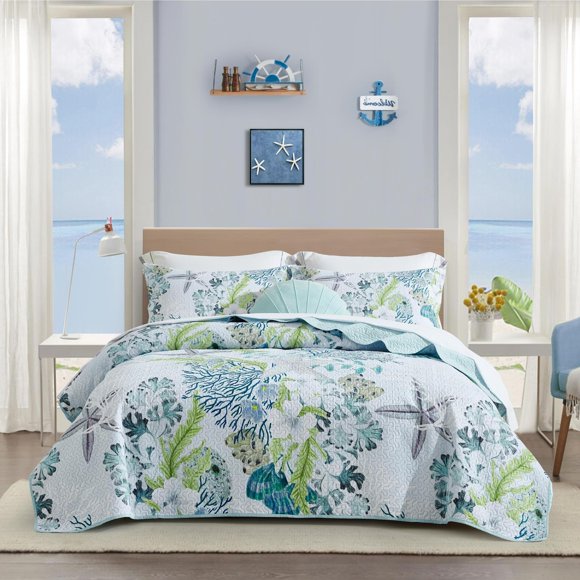 Juego de ropa de cama Tritard Coastal Full/Queen, 229 x 244 cm, edredón
