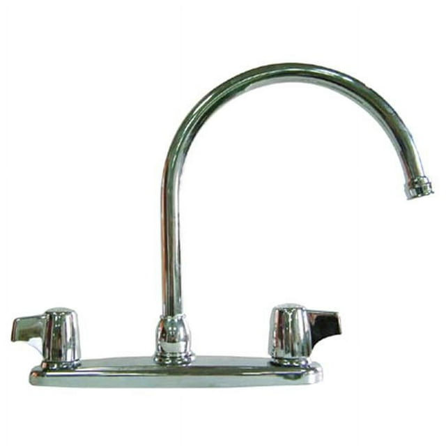 Kingston Brass Kb771 8 Inch Goose Neck Deck Mount Faucet - Polished Chrome Finish