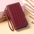thumbnail image 4 of Decase for iPhone XS Max Case, Zipper Wallet Purse Card Slot Premium Soft PU Leather Zipper Flip Folio Wallet with Wrist Strap Kickstand Protective Cover,Winered, 4 of 7