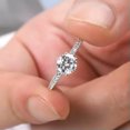 thumbnail image 6 of K-KED Classic Round 1.0ct Moissanite Ring for Women Sterling Silver Engagement Ring, 6 of 9
