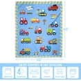 thumbnail image 3 of Construction Bedding Fleece Throw Blankets Cartoon Tractor Blankets for Toddlers Kids Boys Construction Blanket Ultra Cozy Truck Blanket for Sofa Bed Couch Travel Camping, 3 of 6