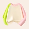 thumbnail image 2 of YDFCWXW Kids Girls T Shirts Raglan Long Sleeve Tee Casual Basic Crewneck Color Block Blouses Tops (Light Green, 7-8 Years), 2 of 9