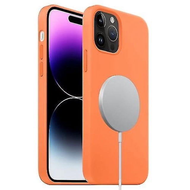 Funda de silicona líquida Magsafe para iPhone 15 Pro Max con cobertura total