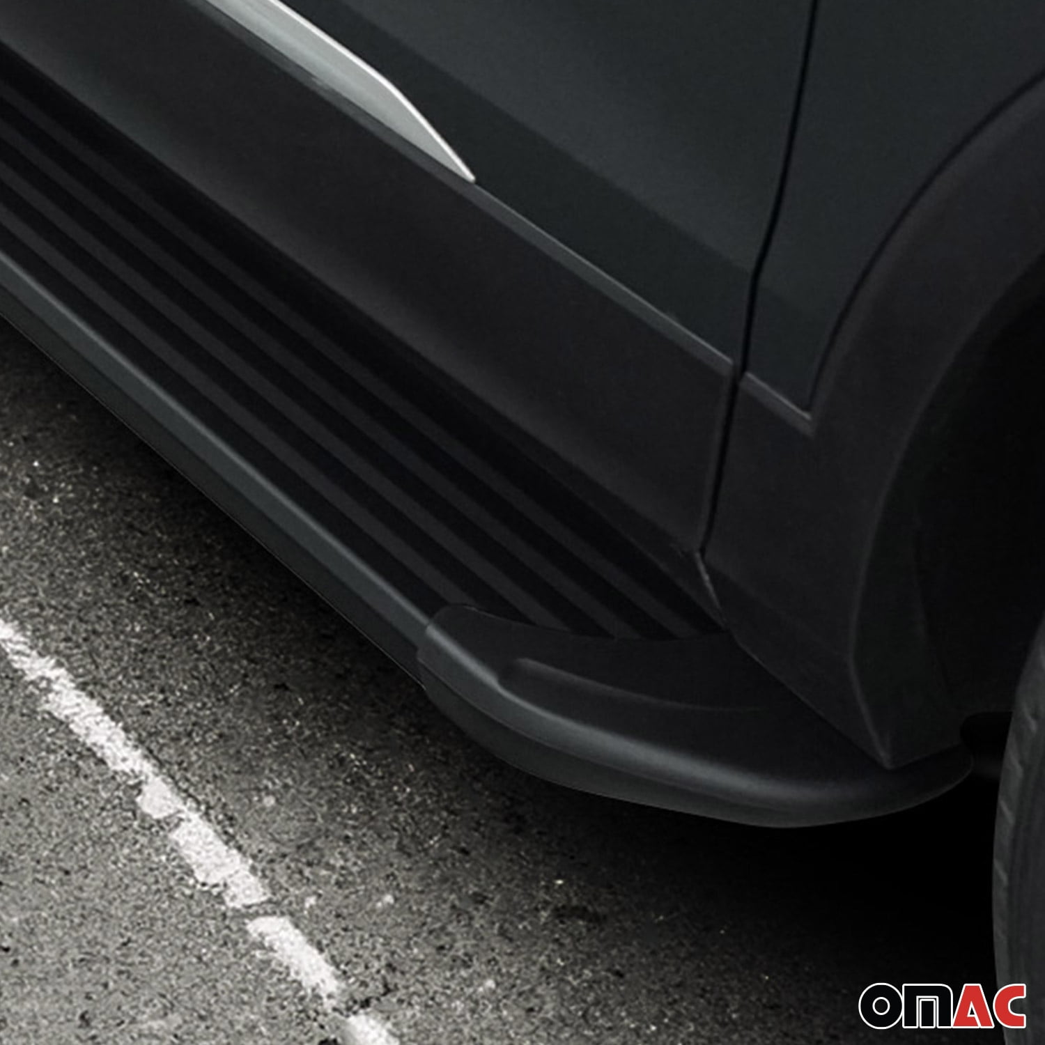 OMAC Running Boards Side Step Nerf Bars for VW Tiguan 2018-2024 Black 2Pcs