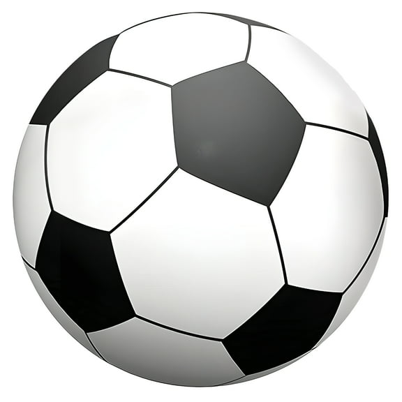Giant Inflatable Beach Soccer Ball, Black & White, 59 in (150 cm), Long-Lasting PVC for Outdoor Fun, Ideal for Schools, Parties, and Sports Events