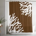 thumbnail image 5 of Shower Curtains for Bathroom-36"x72",Modern Abstract White Ocean Coral Waterproof Bath Curtain Grommet Shower Curtain Set with Hooks, 5 of 9