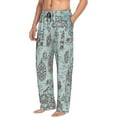 thumbnail image 3 of Kdxio Pirate Adventure Map Print Men's Sleep Pajama Pant Lounge Pants with Pockets, 3 of 8