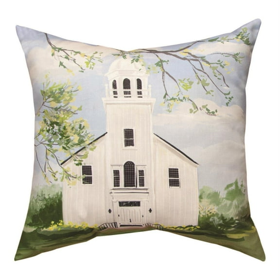 Town Square Church Blended Yarn Climaweave Pillow with Multi Finish SLTOWN