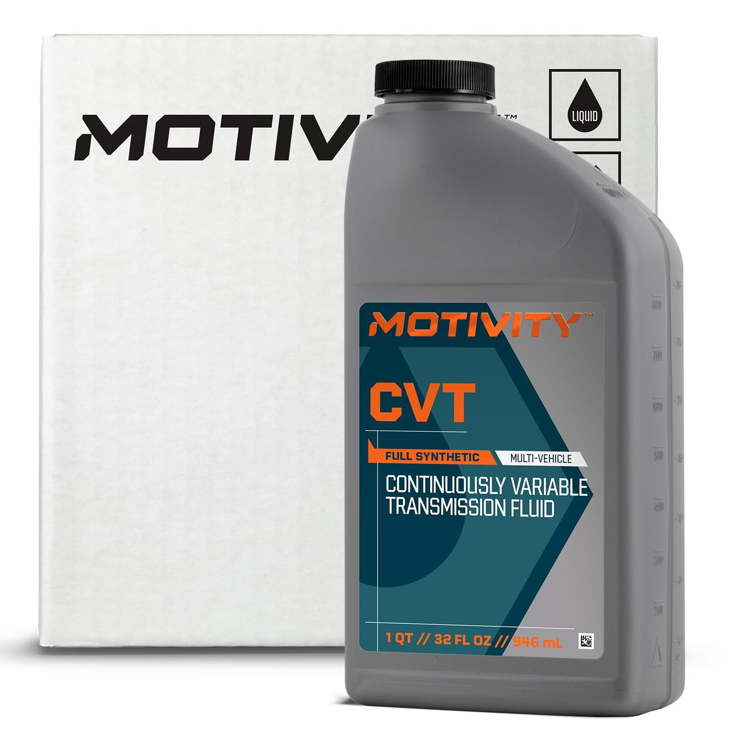 MOTIVITY Full Synthetic Multi-Vehicle Continuously Variable Transmission Fluid - 6 Pack of 1 Quart Bottles