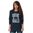 thumbnail image 4 of Squat Goals Workout Motivation Plus Size Long Sleeve Graphic Tee Shirt Brisco Brands 2X, 4 of 5