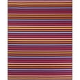thumbnail image 2 of Unique Loom Outdoor Striped Collection Area Rug - Lines (7' 10" x 10' Rectangle Multi/Burgundy), 2 of 9