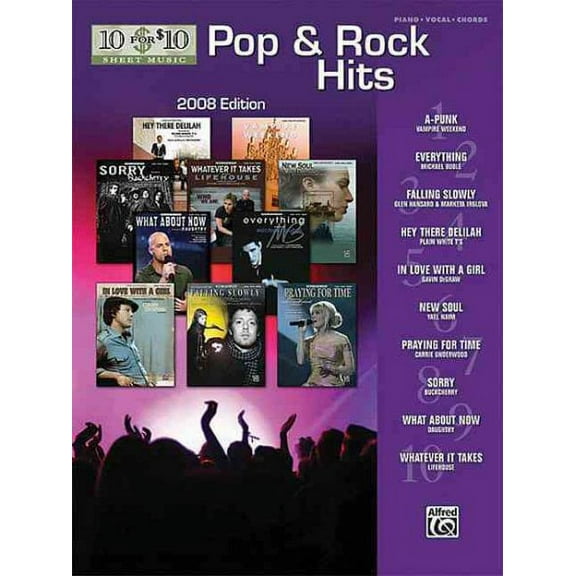 Pop Rock Hits (2008 Edition): 10 for 10 Sheet Music Series