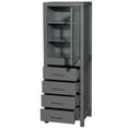 thumbnail image 2 of Wyndham Collection Sheffield 24" 4-drawer Wood Linen Tower in Dark Gray, 2 of 3