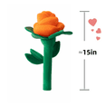 thumbnail image 3 of Realistic Plush Rose Stuffed Toy, Soft Long Stem Flower Plush Pillow Decor for Valentine's Day Gift, 3 of 5
