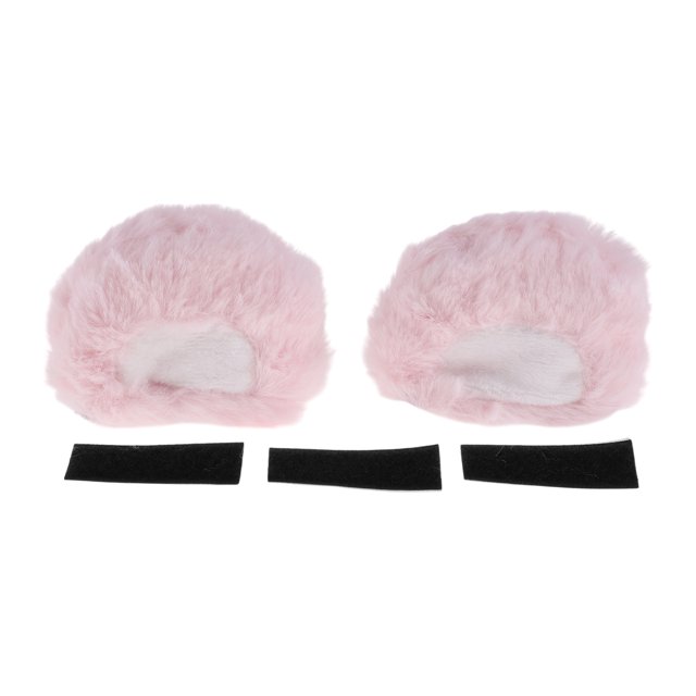 Accesorios para Casco de Motocicleta Decoración Orejas de Oso de Caramelo para Cascos de Motocicleta Bicicleta Esquí Rosa Peluche Sticker 1 Juego