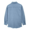 thumbnail image 5 of Women Fashion Washed Denim Shirt Jacket Autumn and Winter Personality Street Jacket Coat, 5 of 5