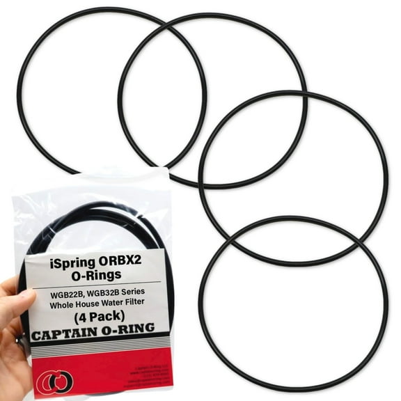 Captain O-Ring  Replacement ORBX2 O-Rings for iSpring WGB22B, WGB32B Series Whole House Water Filter 4 Pack