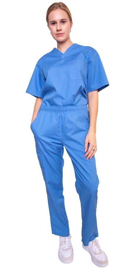 Professional Medical Uniform Women & Men Unisex V-Neck Scrub Set FREE SHIPPING